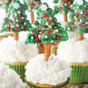 Image of Pretzel Tree Cake Toppers