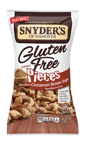 Snyder's of Hanover Gluten Free Cinnamon Brown Sugar Pretzel Pieces Package