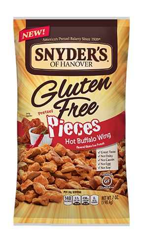 Snyder's of Hanover Gluten Free Hot Buffalo Wing Pretzel Pieces Package