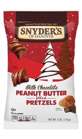 Snyder's of Hanover Milk Chocolate Peanut Butter Filled Pretzels 5oz Package